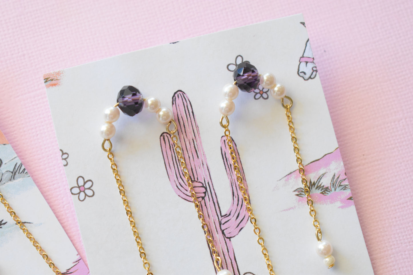 Snow Flake - Chain Earrings
