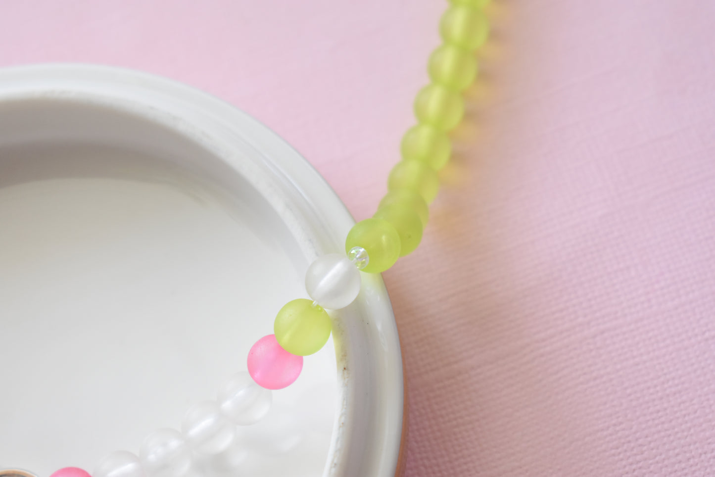 Pink Lemonade - Beaded Necklace