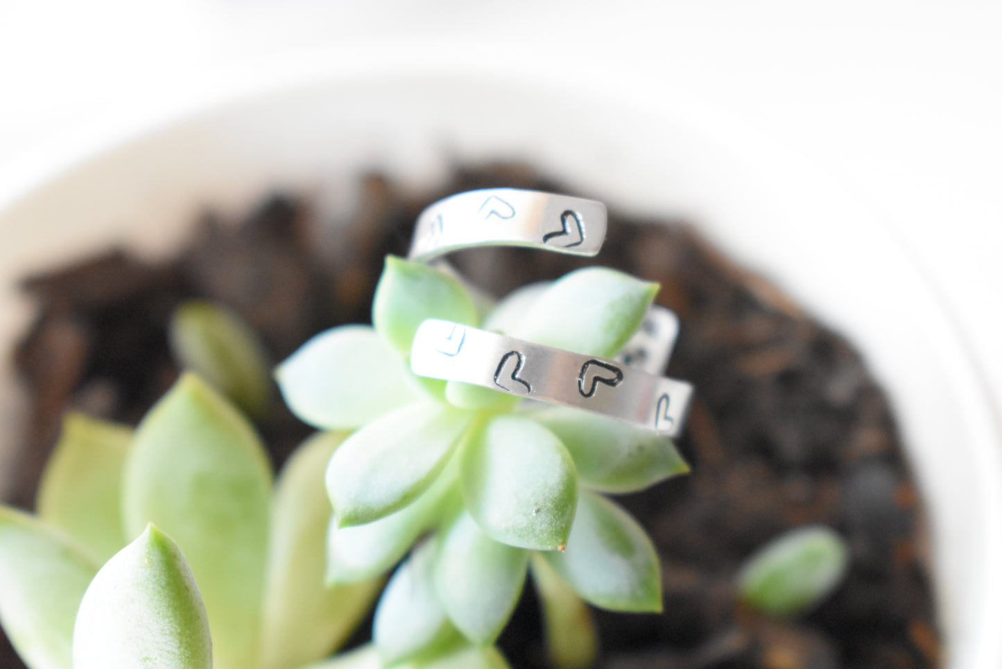 Lil Hearts 2.0 - Aluminum Wrap Ring