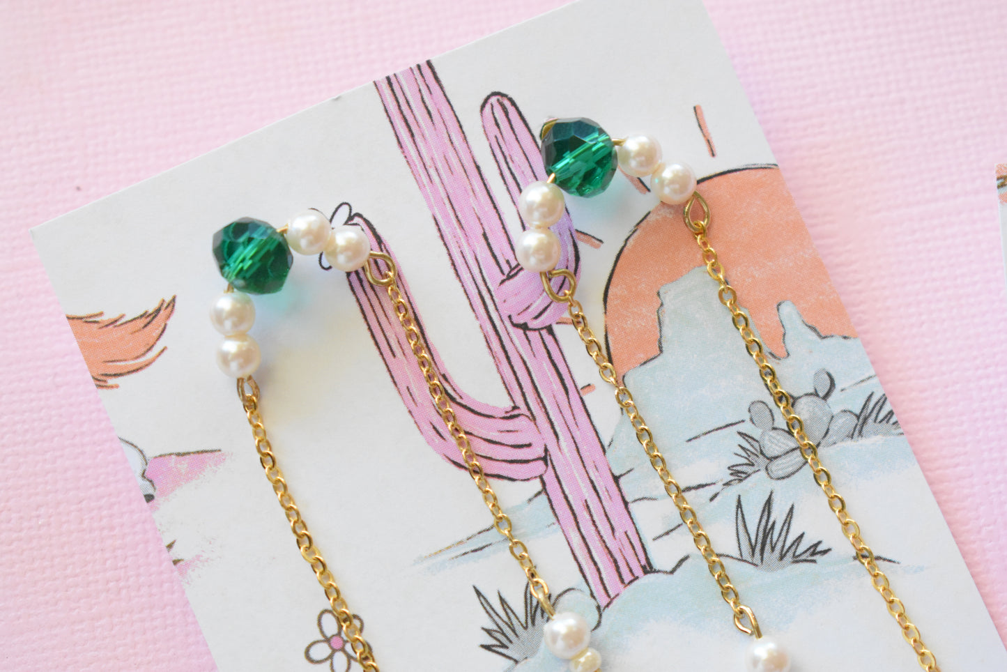 Snow Flake - Chain Earrings