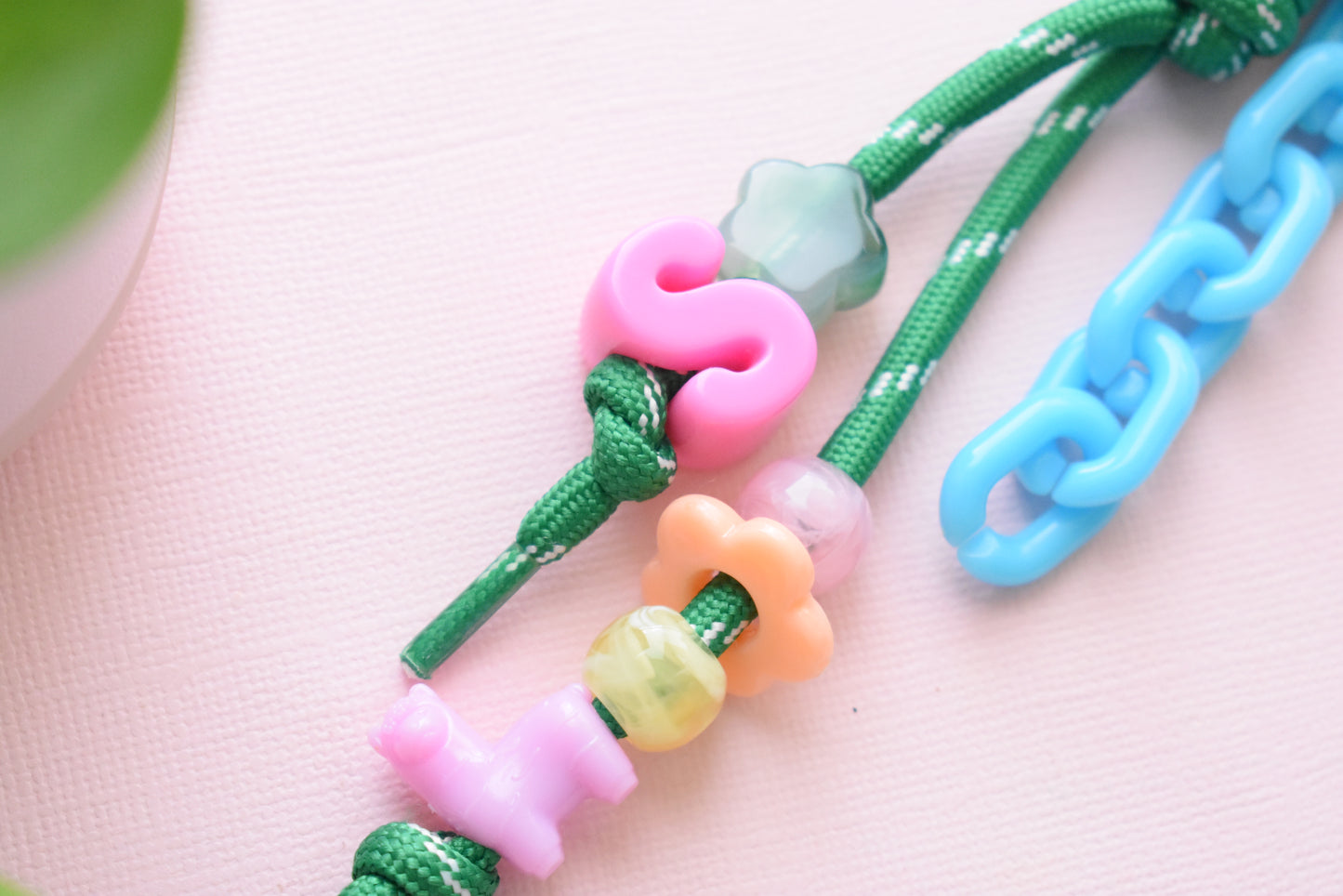 Chunky Letter Paracord Bag Charm & Keychain | Personalized Backpack Charm | Initial