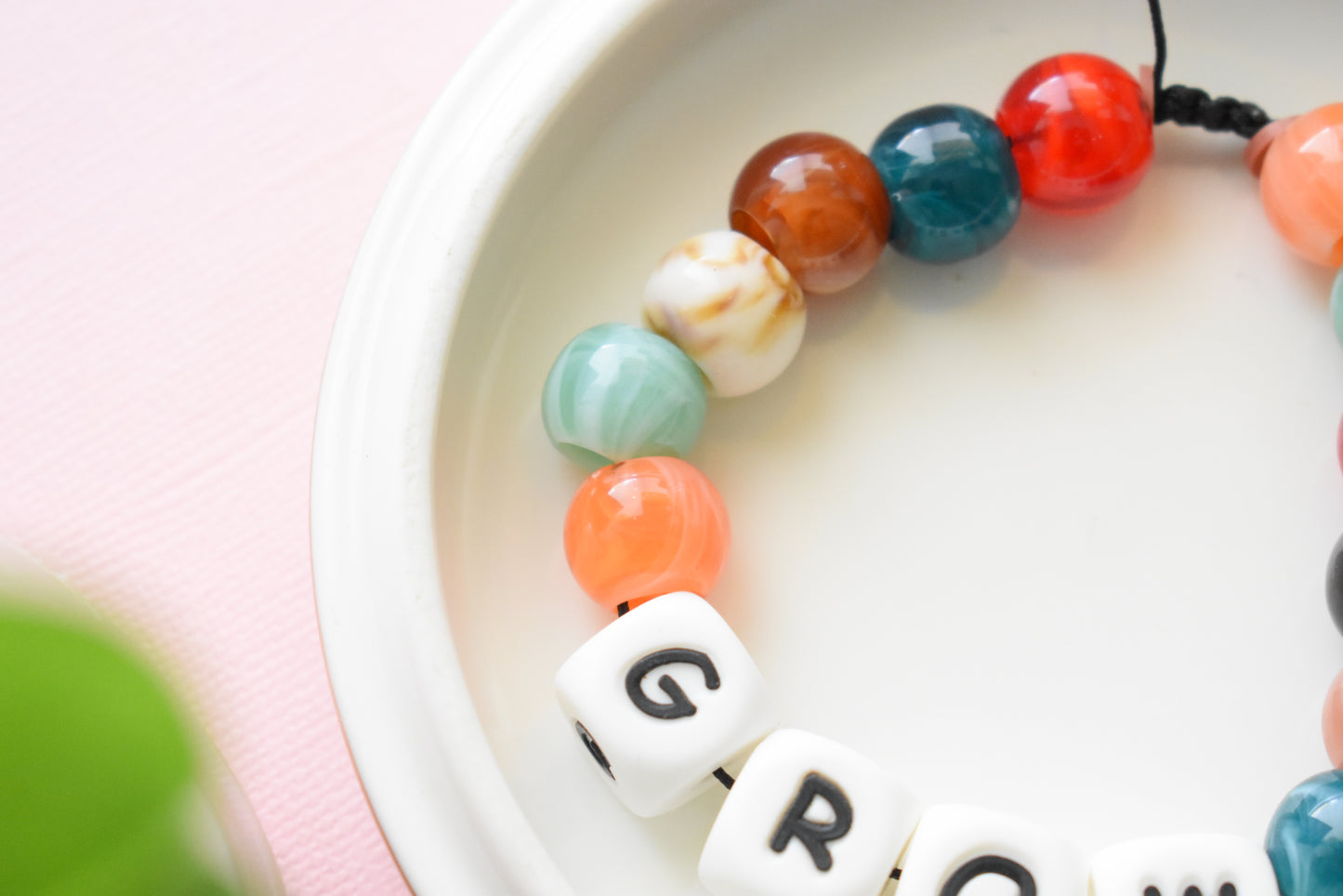 Back to School Chunky Letter Beaded Bracelet – Trendy Friendship Bracelet for Students & Teachers | Grow