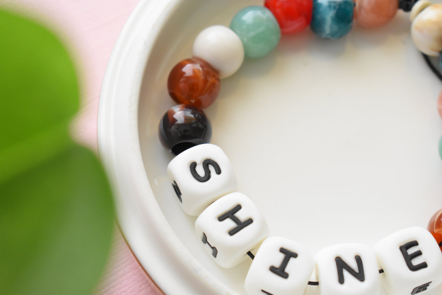 Back to School Chunky Letter Beaded Bracelet – Trendy Friendship Bracelet for Students & Teachers | Shine