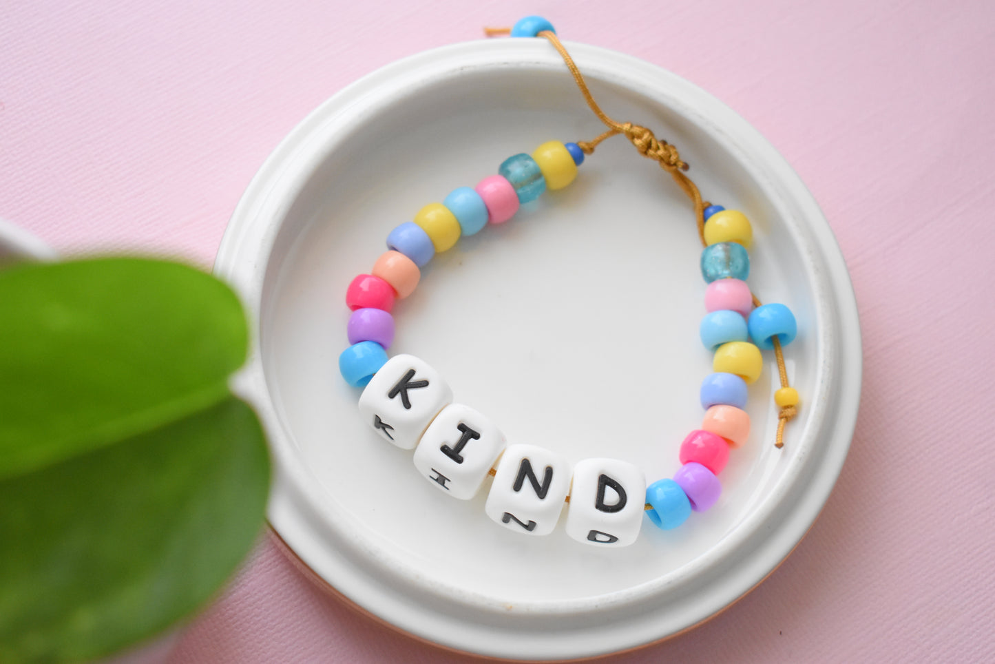 Back to School Chunky Letter Beaded Bracelet – Trendy Friendship Bracelet for Students & Teachers | Kind