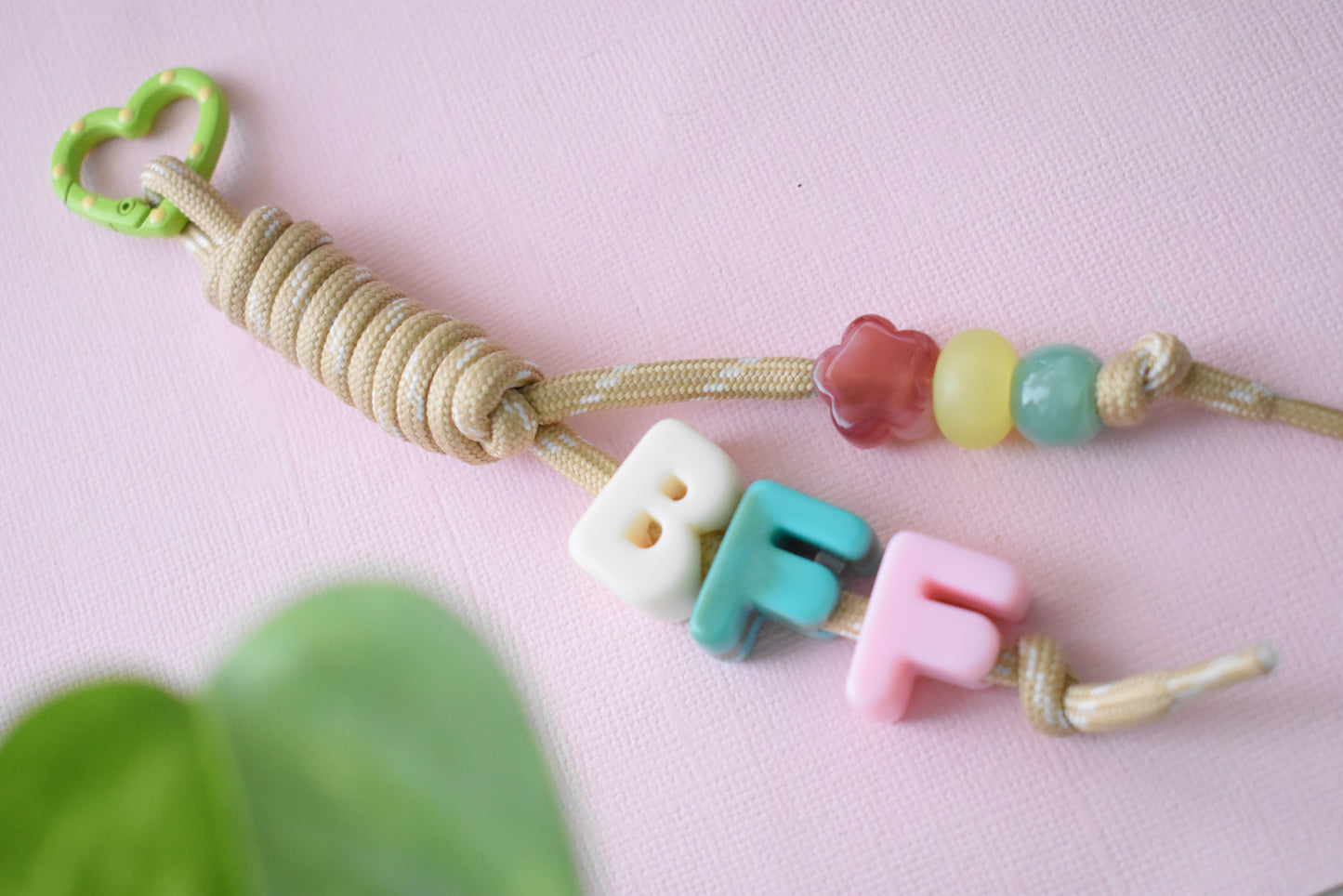 Chunky Letter Paracord Bag Charm & Keychain | Backpack Charm | BFF