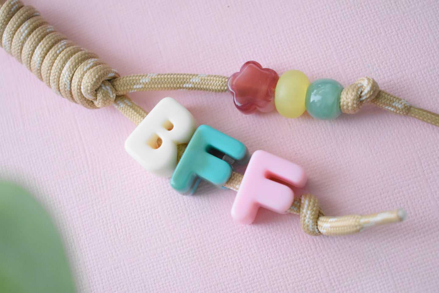Chunky Letter Paracord Bag Charm & Keychain | Backpack Charm | BFF