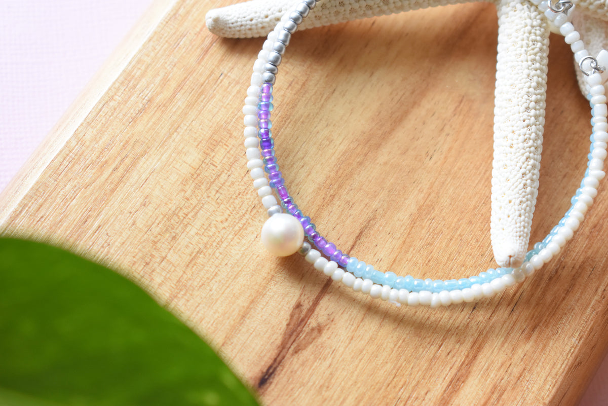 Freshwater Pearl & Stainless Steel Beaded Jewelry | 30th Anniversary Pearl Bracelet