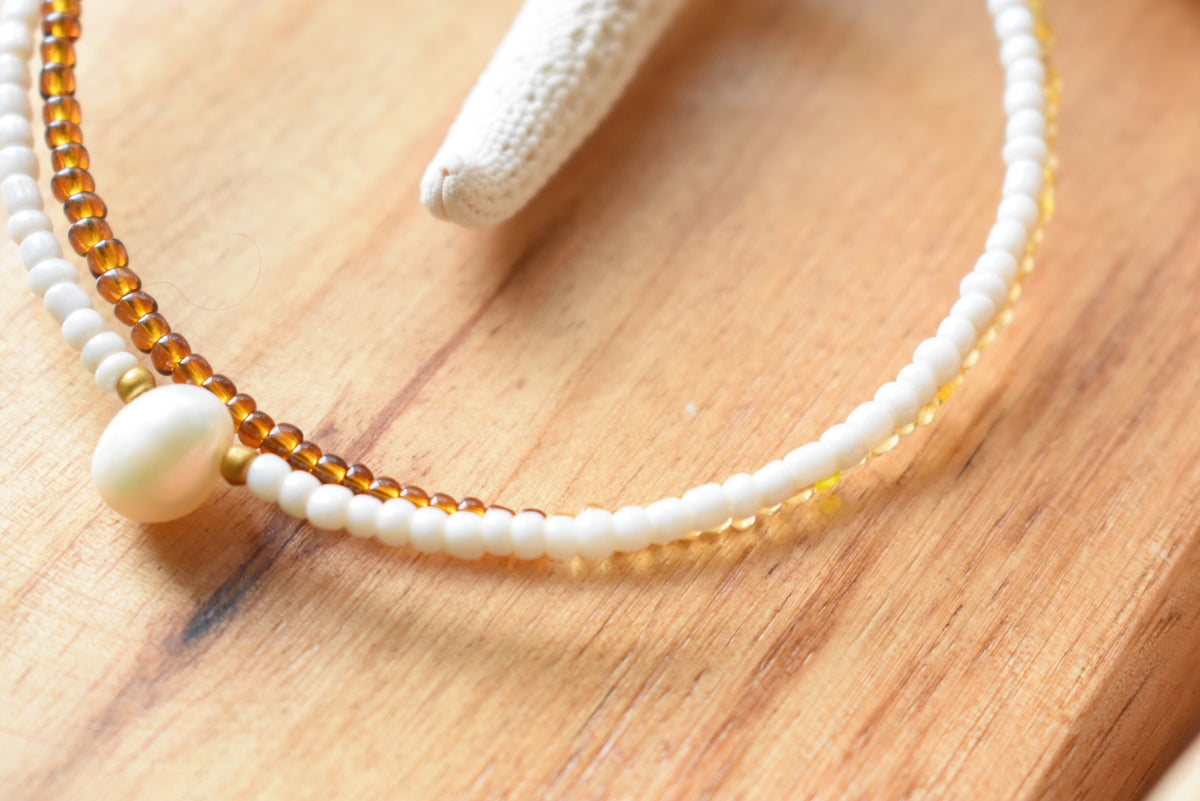 Freshwater Pearl & Stainless Steel Beaded Jewelry | 30th Anniversary Pearl Bracelet