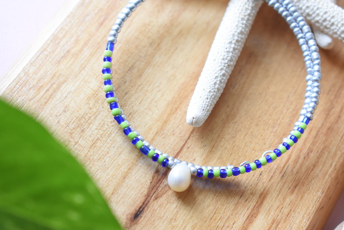 Freshwater Pearl & Stainless Steel Beaded Jewelry | 30th Anniversary Pearl Bracelet
