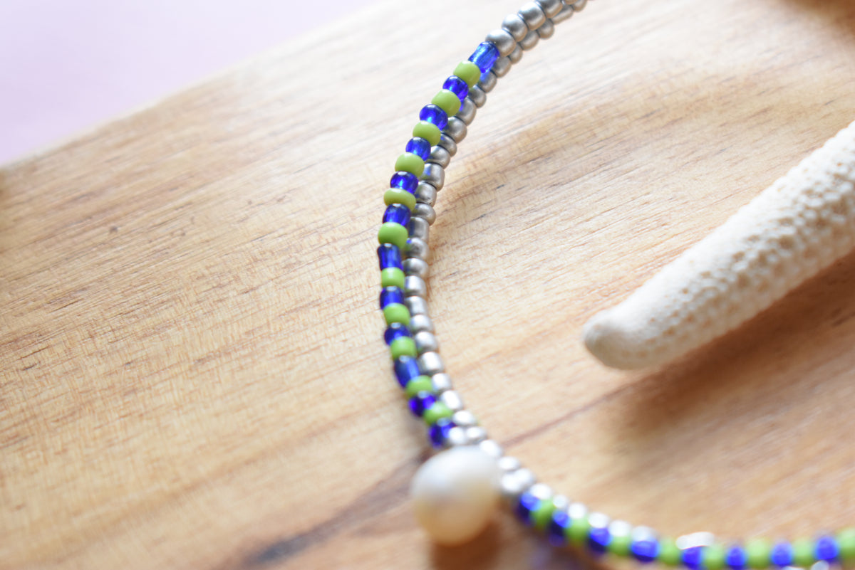 Freshwater Pearl & Stainless Steel Beaded Jewelry | 30th Anniversary Pearl Bracelet