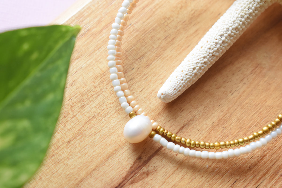 Freshwater Pearl & Stainless Steel Beaded Jewelry | 30th Anniversary Pearl Bracelet