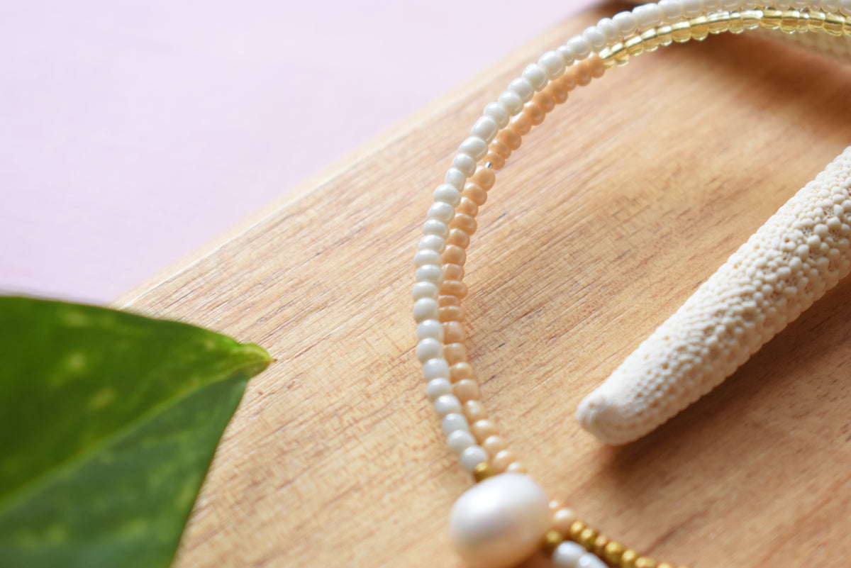 Freshwater Pearl & Stainless Steel Beaded Jewelry | 30th Anniversary Pearl Bracelet
