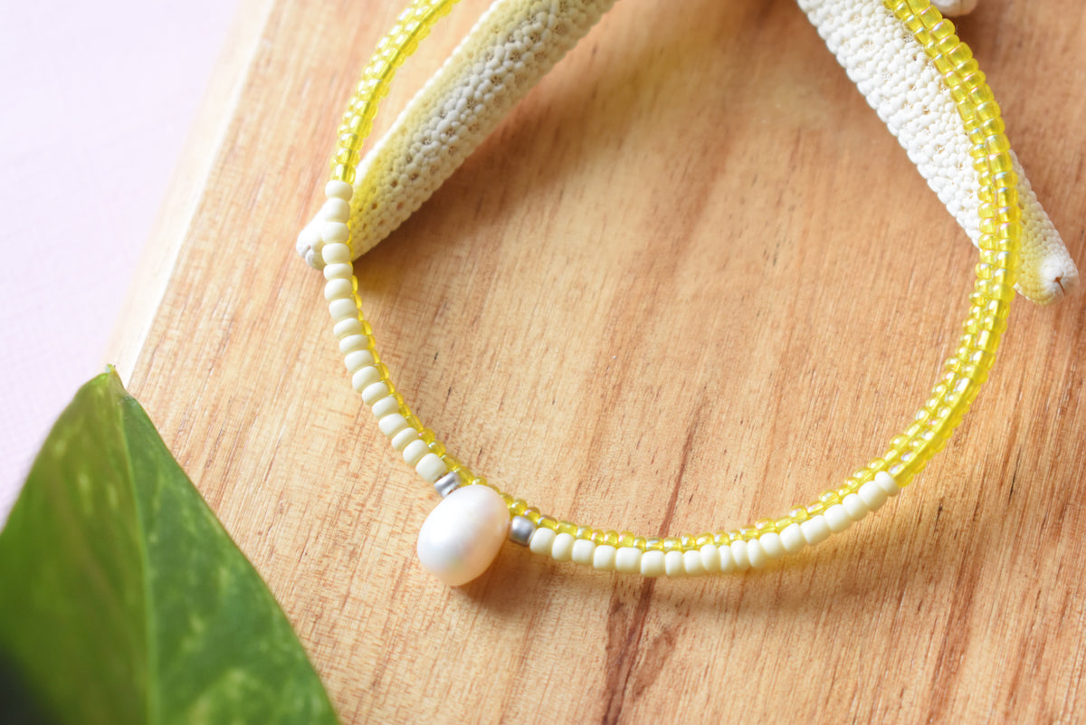 Freshwater Pearl & Stainless Steel Beaded Jewelry | 30th Anniversary Pearl Bracelet