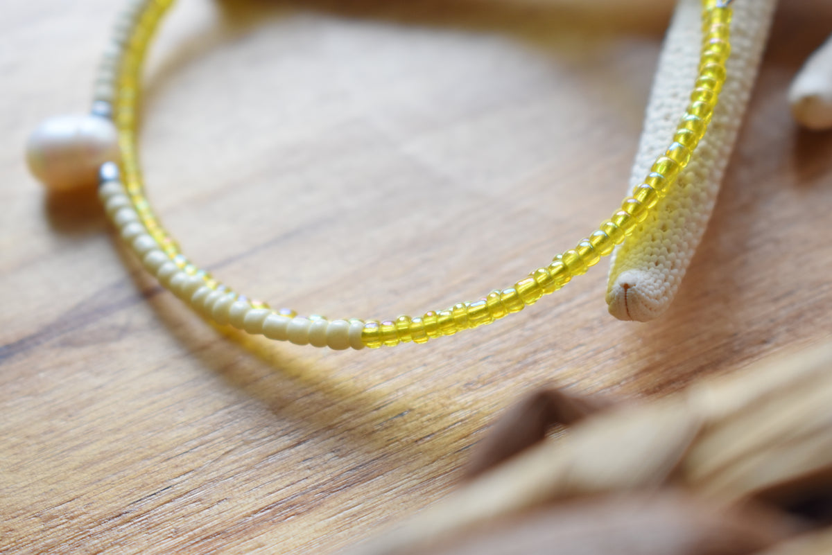 Freshwater Pearl & Stainless Steel Beaded Jewelry | 30th Anniversary Pearl Bracelet