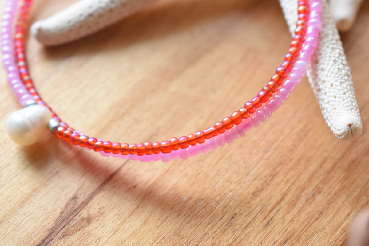 Freshwater Pearl & Stainless Steel Beaded Jewelry | 30th Anniversary Pearl Bracelet