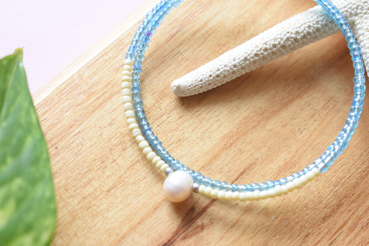 Freshwater Pearl & Stainless Steel Beaded Jewelry | 30th Anniversary Pearl Bracelet