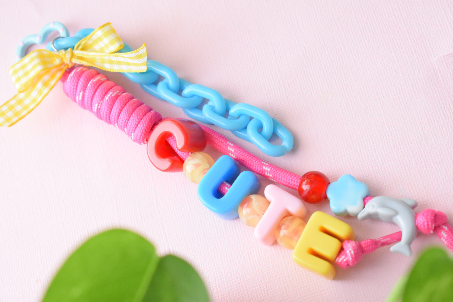 Chunky Letter Paracord Bag Charm & Keychain | Backpack Charm | Cute