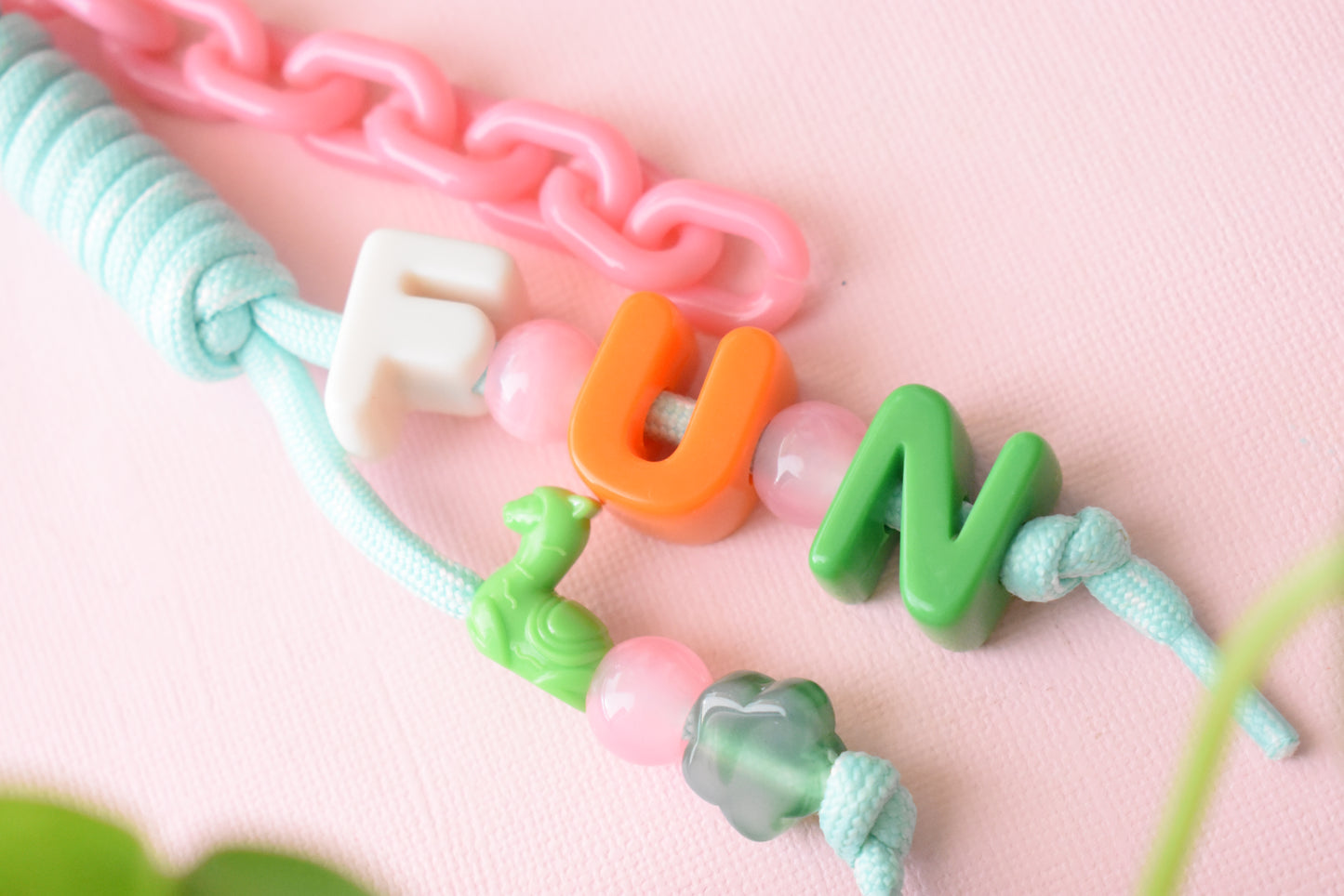 Chunky Letter Paracord Bag Charm & Keychain | Backpack Charm | Fun
