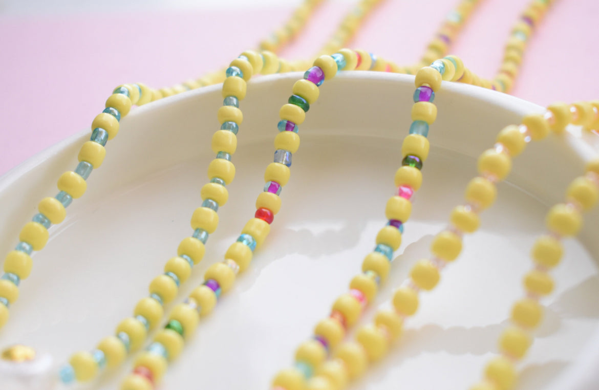 Sea Beaded - Bead and Freshwater Pearl Necklace | Beach Jewelry | Colorful Beaded Necklace