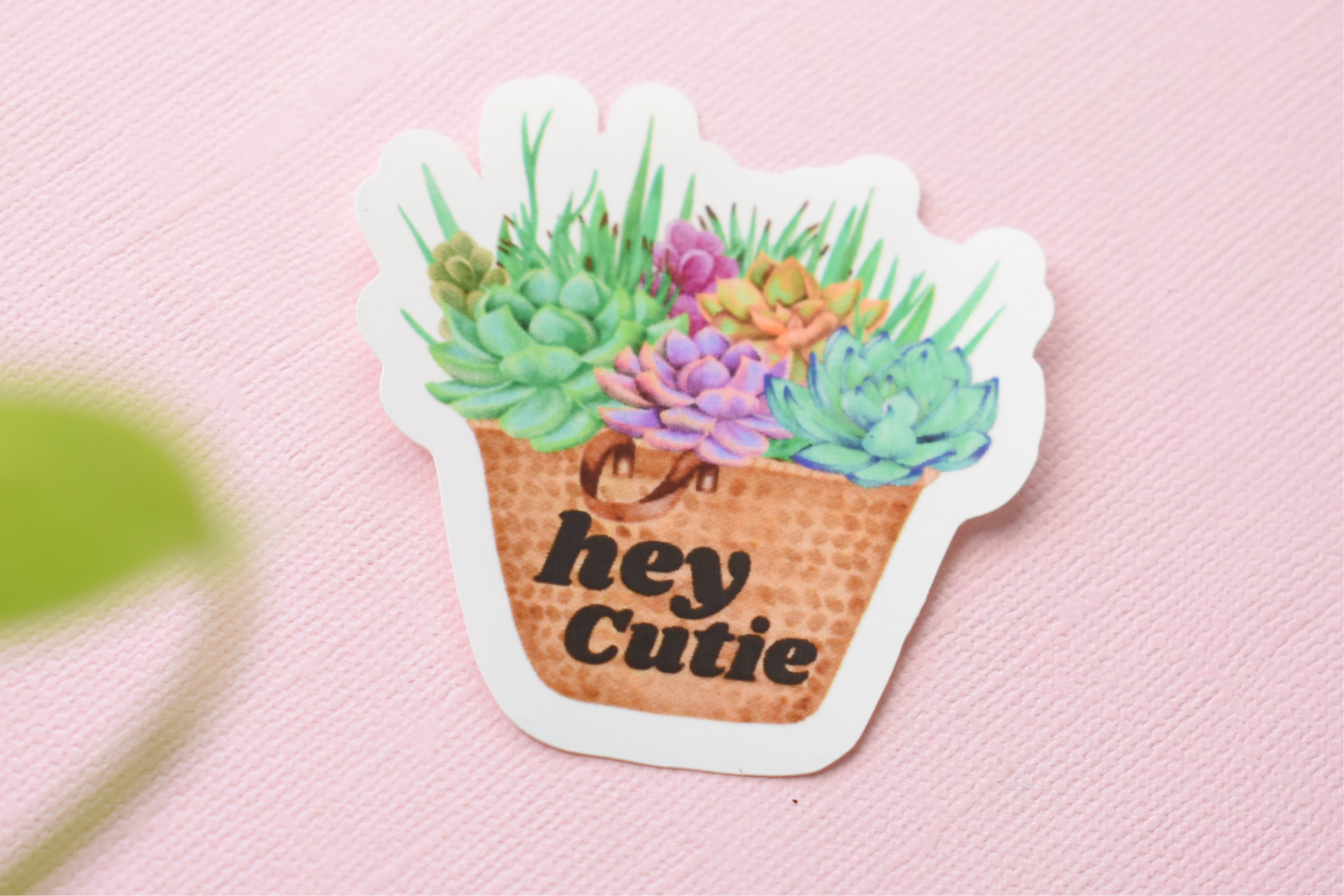 Hey Cutie - Waterproof Vinyl Sticker