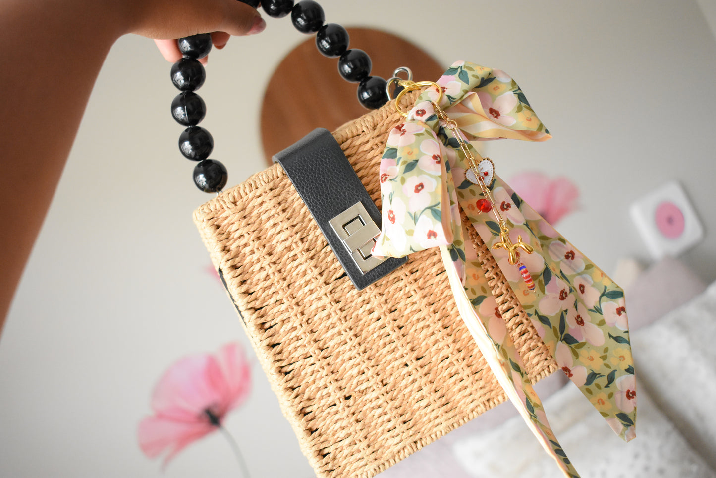 Black & White - Bag/Key Charm